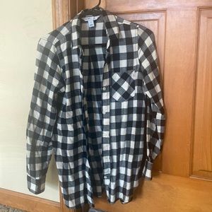 Old Navy Buffalo plaid flannel shirt, Size XS